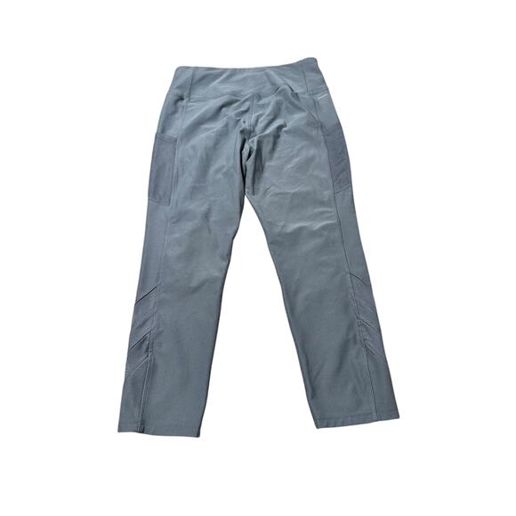 Mondetta Green Blue Cropped Leggings Size Medium Mesh Pockets - Picture 2 of 7